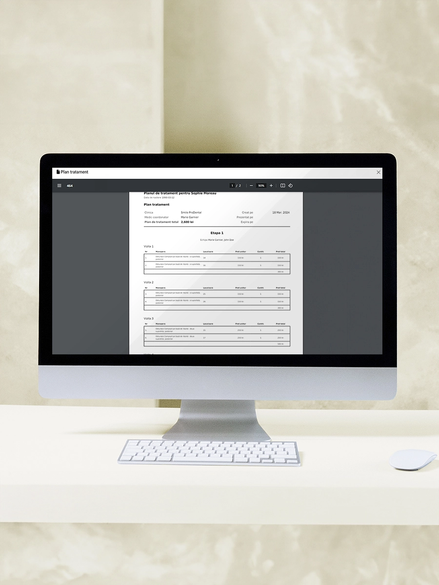 Printare și Partajare Plan caracteristica aplicației software